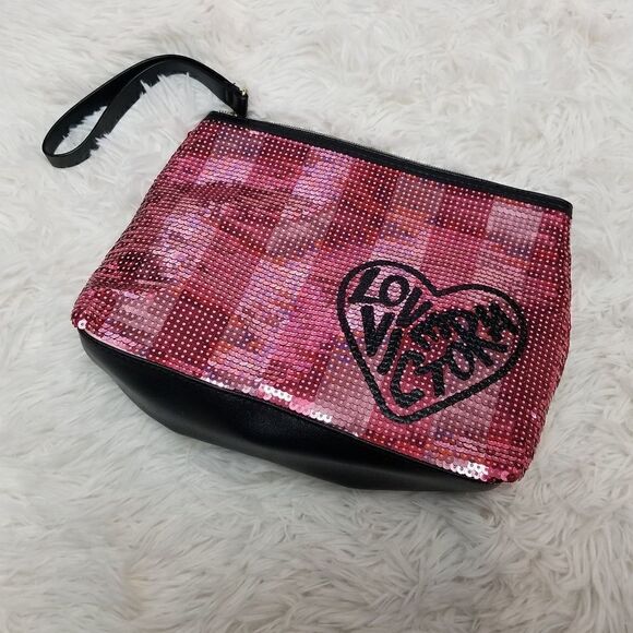 Victoria's Secret Sequins Cosmetic Bag - Picture 1 of 4
